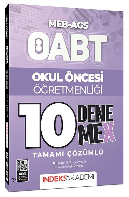 İndeks Akademi 2026 ÖABT MEB-AGS Okul Öncesi Öğretmenliği 10 DenemeX Çözümlü İndeks Akademi Yayıncılık