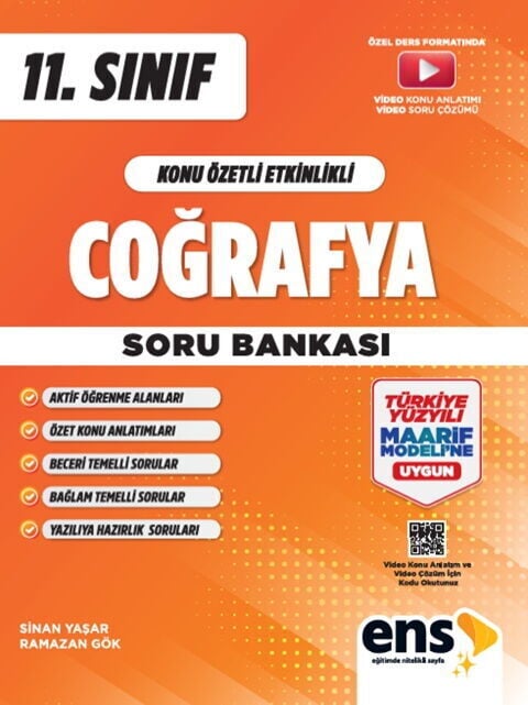 ENS Yayıncılık 11. Sınıf Coğrafya Konu Özetli Etkinlikli Soru Bankası