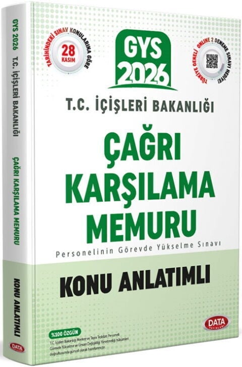 Data Yayınları 2026 GYS T.C. İçişleri Bakanlığı Çağrı Karşılama Memuru Konu Anlatımlı