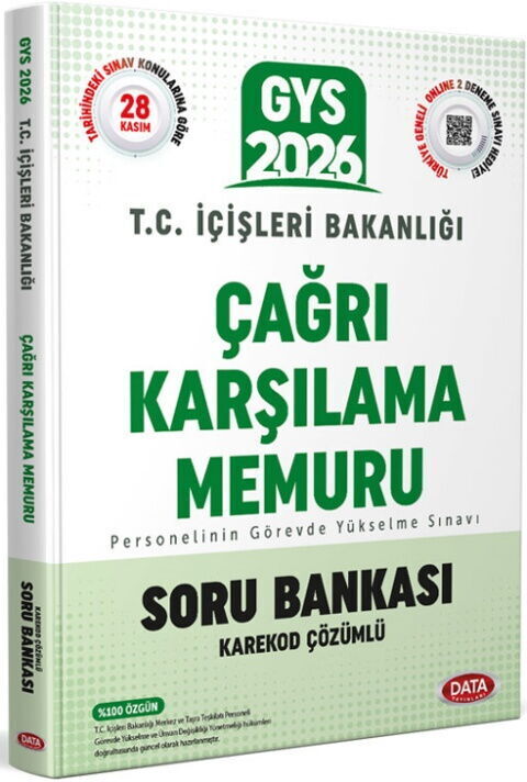 Data Yayınları 2026 GYS T.C. İçişleri Bakanlığı Çağrı Karşılama Memuru Soru Bankası