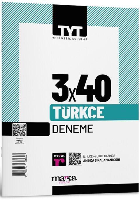 Marka Yayınları TYT Türkçe 3 x 40 Deneme