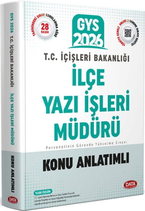 Data Yayınları 2026 GYS T.C. İçişleri Bakanlığı İlçe Yazı İşleri Müdürü Konu Anlatımlı
