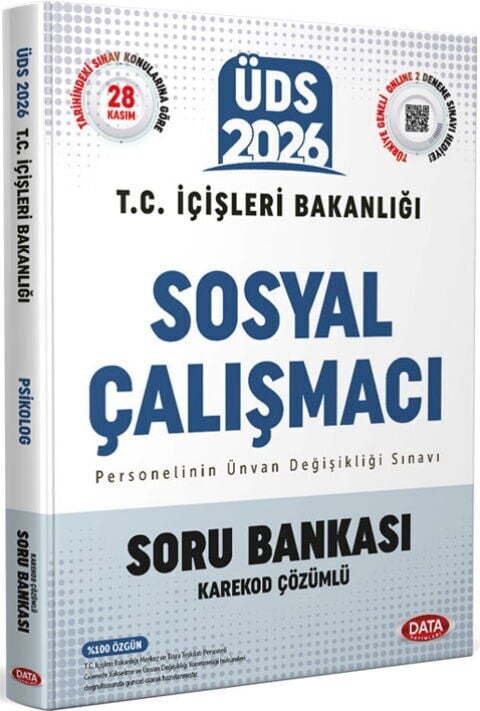 Data Yayınları 2026 ÜDS T.C. İçişleri Bakanlığı Sosyal Çalışmacı Soru Bankası