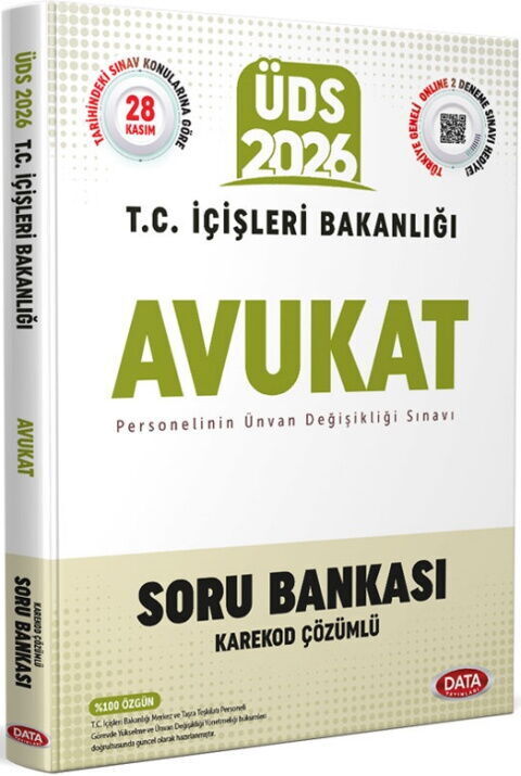 Data Yayınları 2026 ÜDS T.C. İçişleri Bakanlığı Avukat Soru Bankası