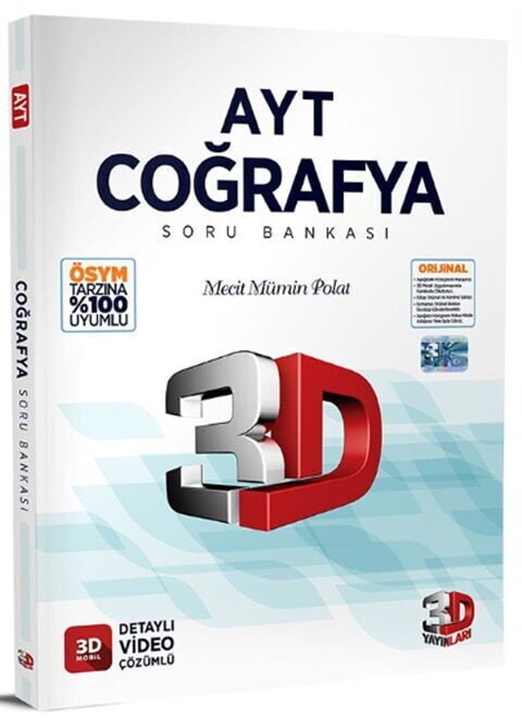 2025 3D Yayınları AYT Coğrafya Soru Bankası
