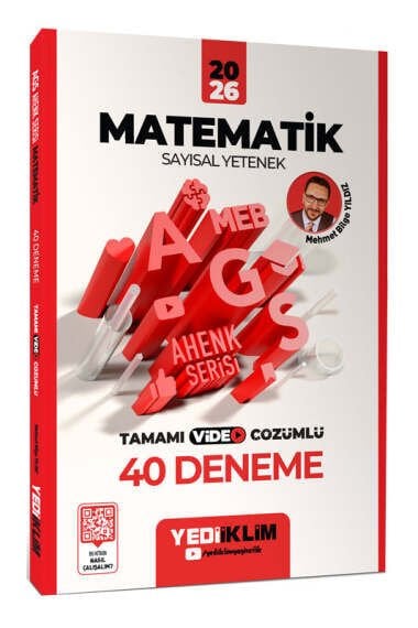 Yediiklim Yayınları 2026 MEB AGS Ahenk Serisi Matematik Sayısal Yetenek Tamamı Video Çözümlü 40 Deneme