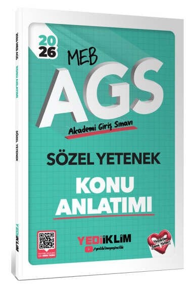 Yediiklim Yayınları 2026 MEB AGS Sözel Yetenek Konu Anlatımı