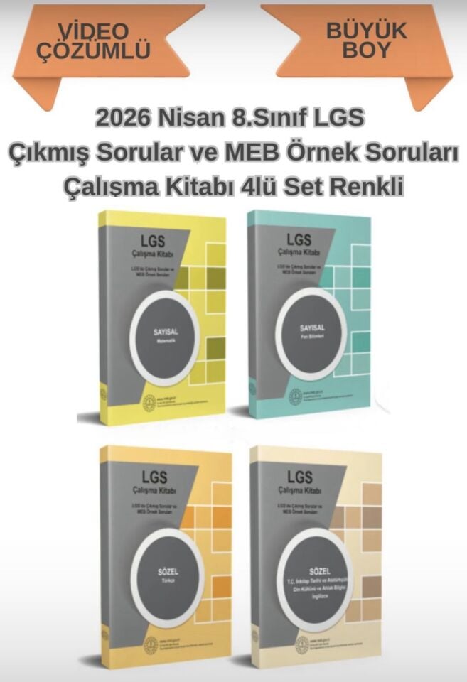 MEB LGS 2026 Örnek Sorular ve Çıkmış Soru Seti Marka Yayınları MEB LGS ÇALIŞMA KİTABI SETİ