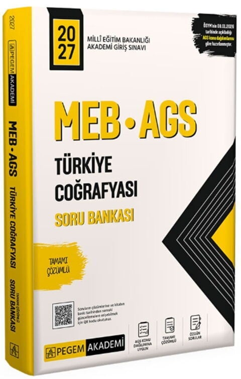 Pegem Yayınları 2027 MEB AGS Türkiye Coğrafyası Soru Bankası
