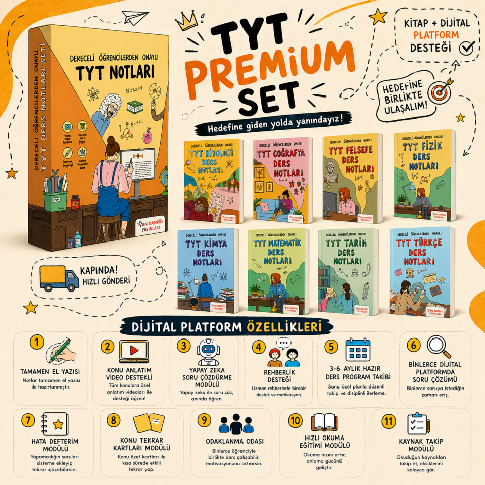 Vin Kampüs TYT Ders Notları Basılı Set