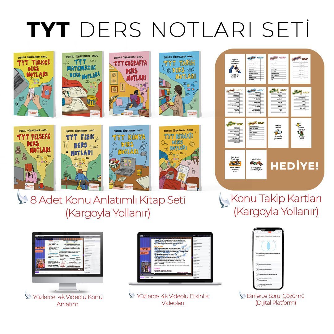 Vin Kampüs TYT Ders Notları Basılı Set