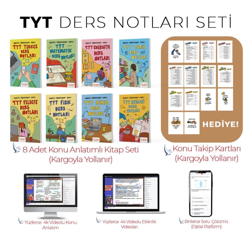 Vin Kampüs TYT Ders Notları Basılı Set