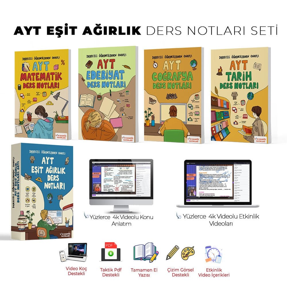 Vin Kampüs AYT Eşit Ağırlık Ders Notları Basılı Set