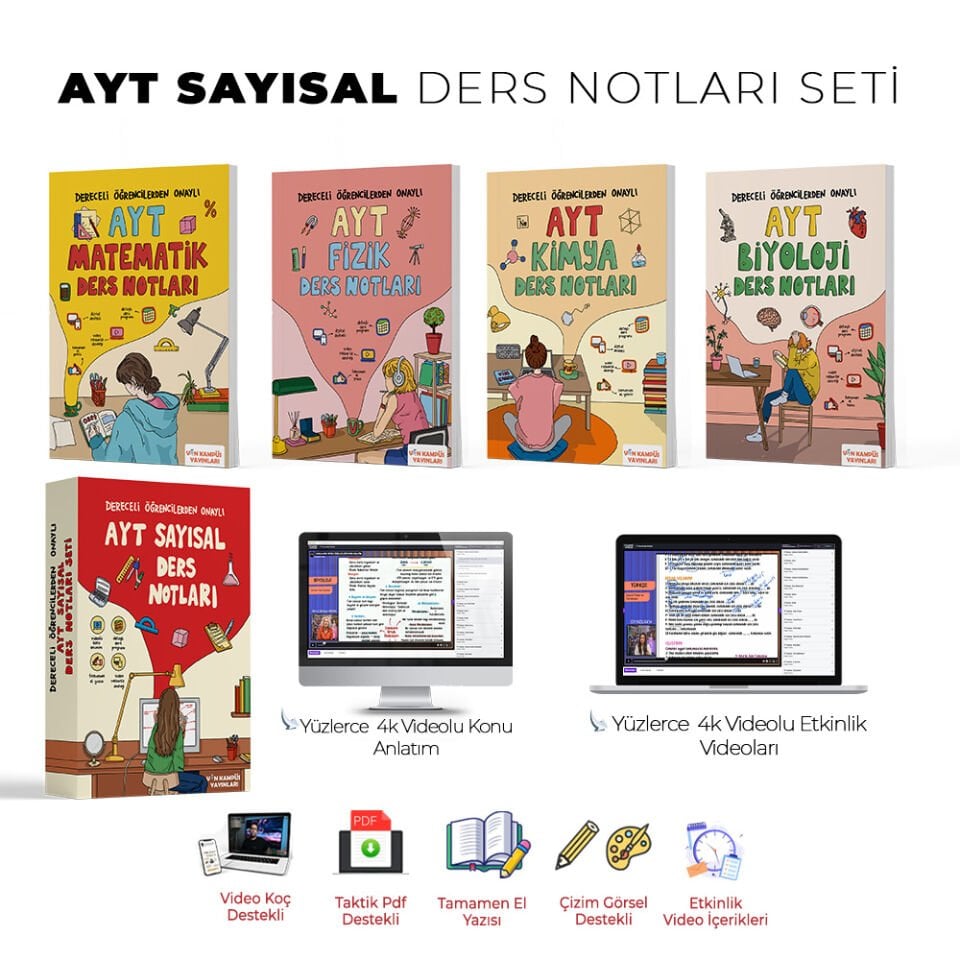 Vin Kampüs AYT Sayısal Ders Notları Basılı Set