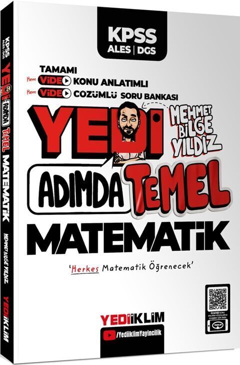 Yediiklim KPSS ALES DGS Yedi Adımda Temel Matematik Video Konu Anlatımlı Video Çözümlü Soru Bankası