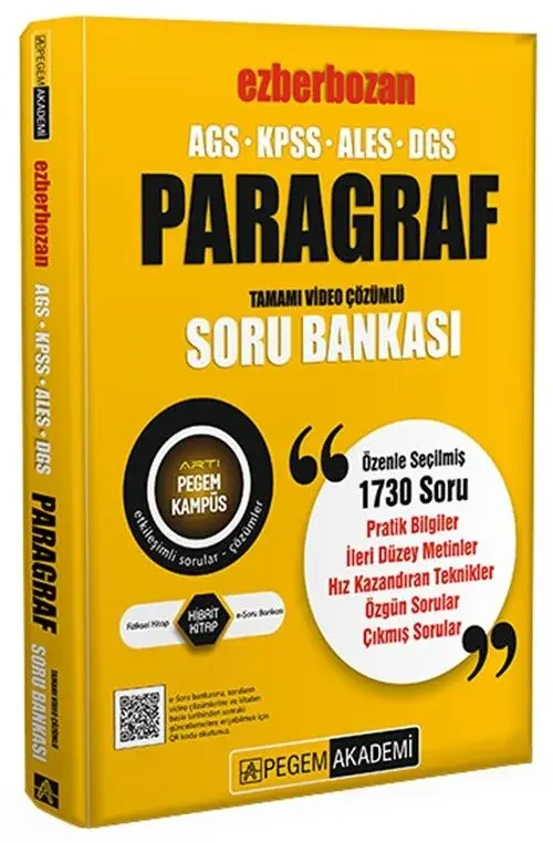 Pegem 2026 KPSS MEB-AGS ALES DGS Paragraf Ezberbozan Soru Bankası Pegem Akademi Yayınları