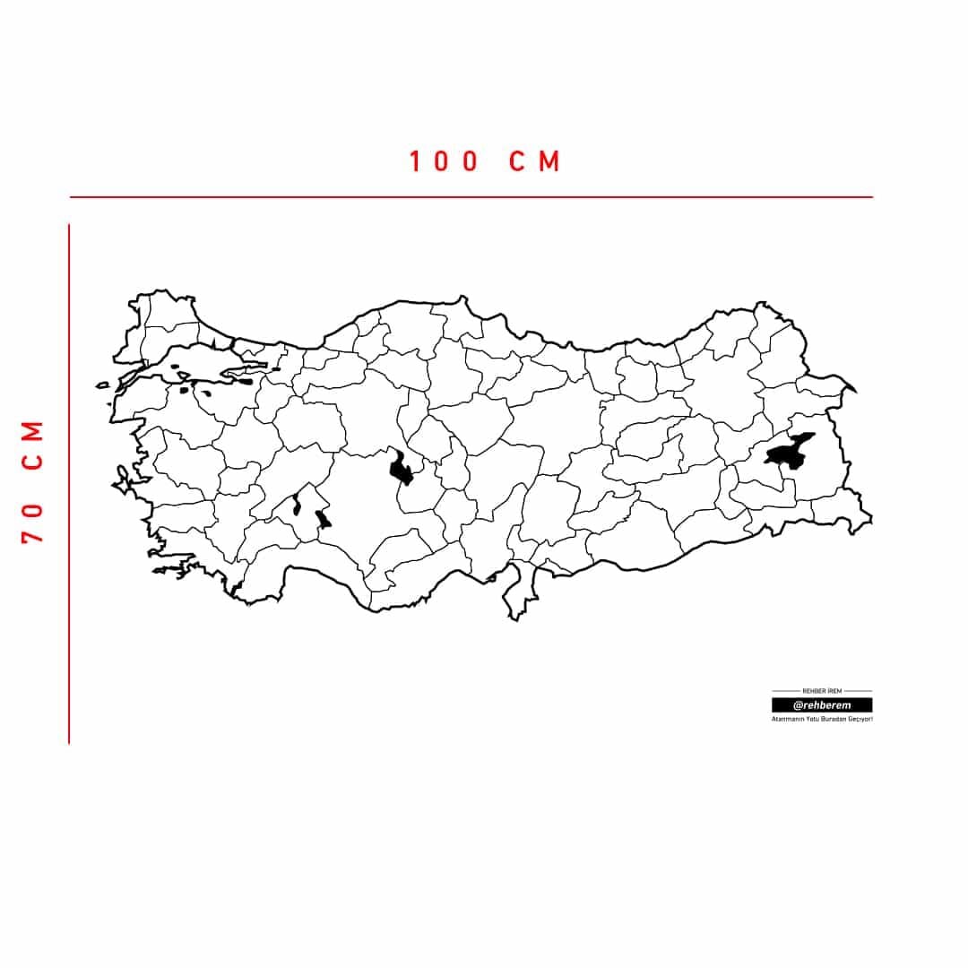 Duvar Türkiye Haritası