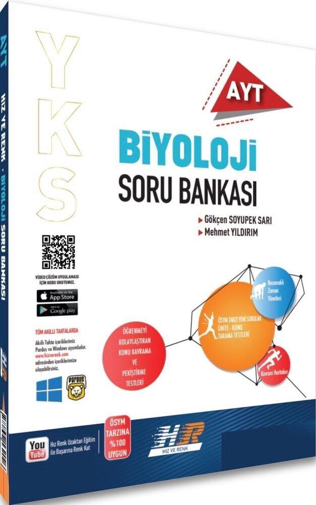 Hız ve Renk Yayınları AYT Biyoloji Soru Bankası