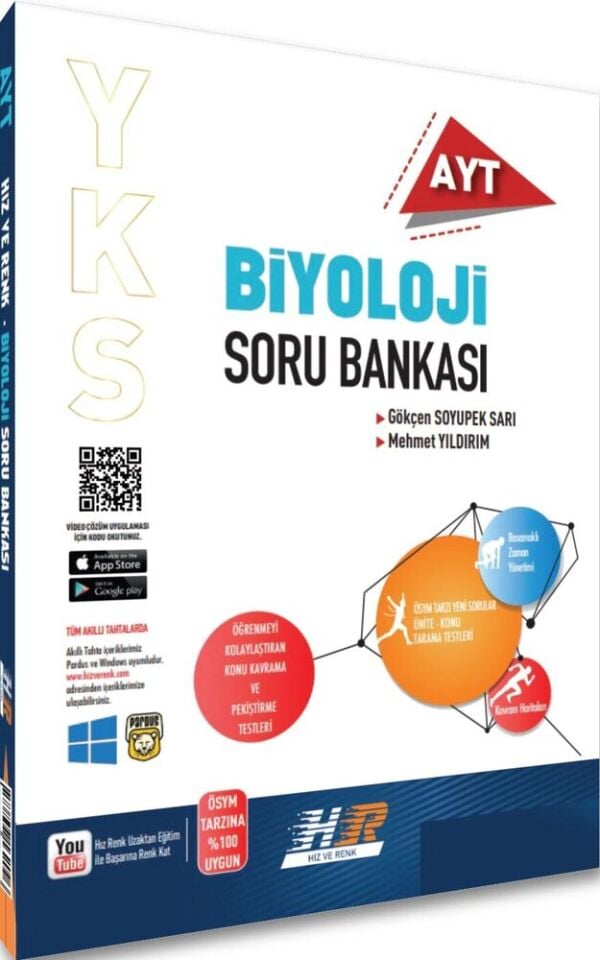 Hız ve Renk Yayınları AYT Biyoloji Soru Bankası