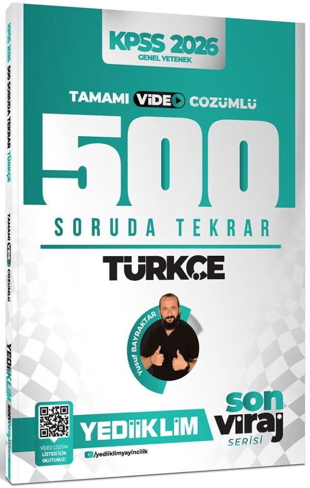 Yediiklim Yayınları 2026 Kpss Son Viraj Serisi Türkçe Tamamı Video Çözümlü 500 Soruda Genel Tekrar Kampı
