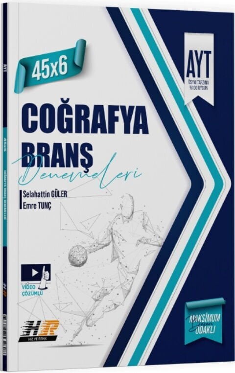 Hız ve Renk Yayınları AYT Coğrafya 45 x 6 Denemeleri