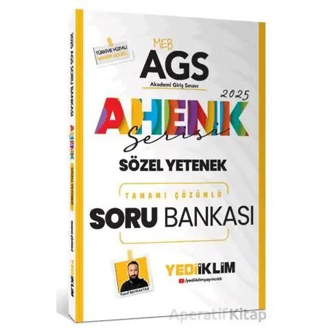Yediiklim Yayınları 2025 MEB AGS Ahenk Serisi Sözel Yetenek Tamamı Çözümlü Soru Bankası