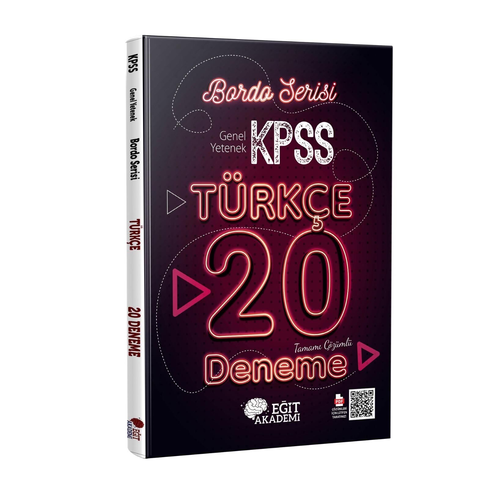 2026 KPSS Türkçe Tamamı Çözümlü 20 Bordo Deneme Eğit Akademi