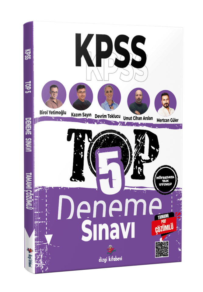 Dizgi Kitap 2026 KPSS TOP 5 Tamamı PDF Çözümlü Fasiküller Halinde 5 Deneme Sınavı