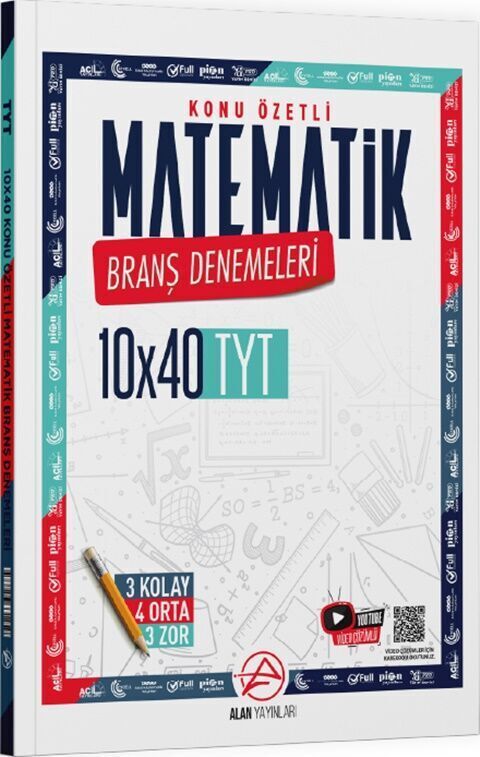 Alan Yayınları TYT Matematik Konu Özetli 10 x 40 Branş Denemeleri