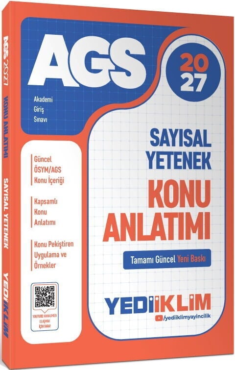 Yediiklim Yayınları 2027 MEB AGS Sayısal Yetenek Konu Anlatımı