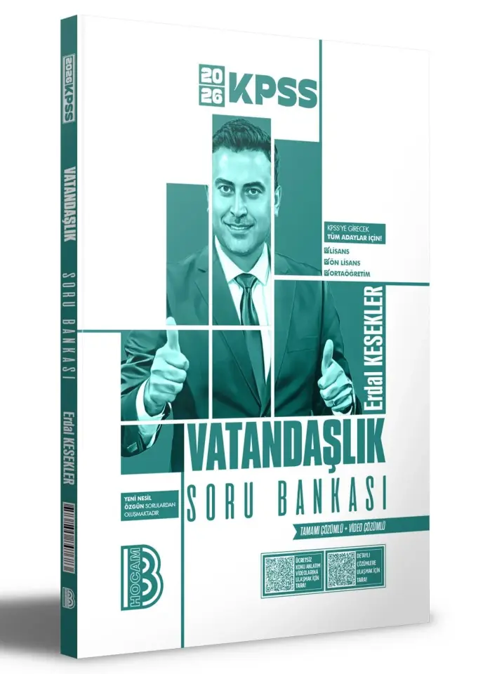 2026 KPSS Vatandaşlık Tamamı Video Çözümlü Soru Bankası Benim Hocam Yayınları