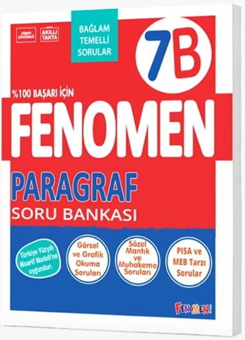 Fenomen Okul Yayınları 7. Sınıf Paragraf B Fenomen Soru Bankası