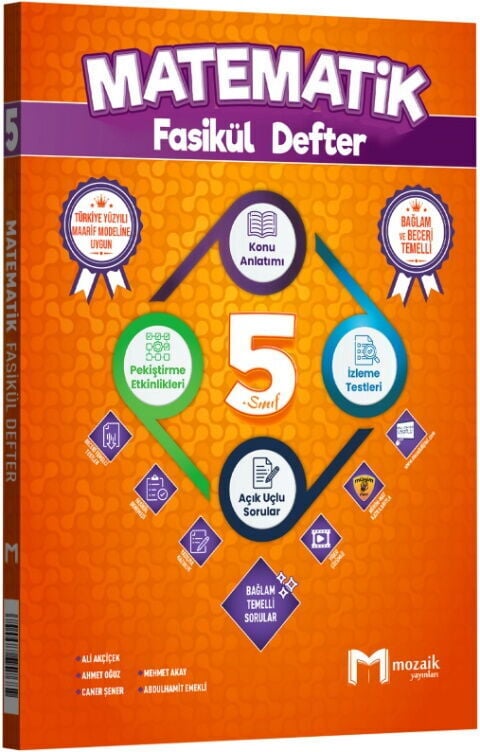Mozaik Yayınları 5. Sınıf Matematik Fasikül Defter