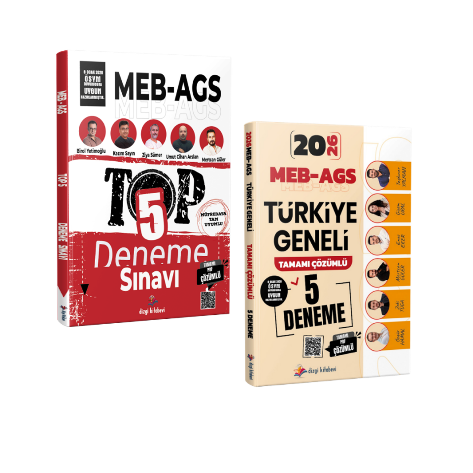 Dizgi Kitap 2026 MEB AGS Türkiye Geneli 5 Deneme & MEB AGS TOP 5 Tamamı PDF Çözümlü 5 Deneme Seti