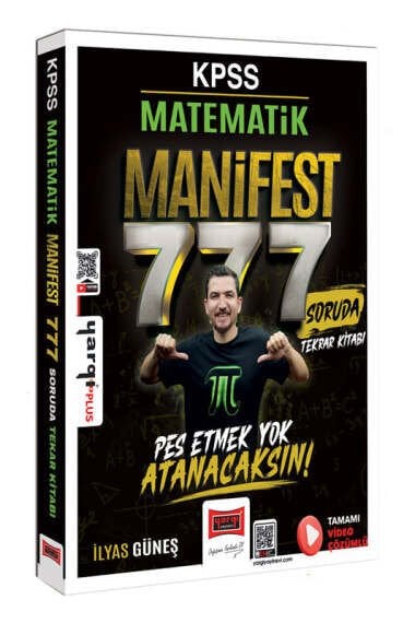 Yargı Yayınları KPSS Matematik Manifest Serisi 777 Soruda Tamamı Video Çözümlü Tekrar Kitabı