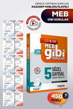 Marka Yayınları 8. Sınıf LGS MEB Gibi Sorular Fasiküller Halinde Sözel ve Sayısal 5 Deneme