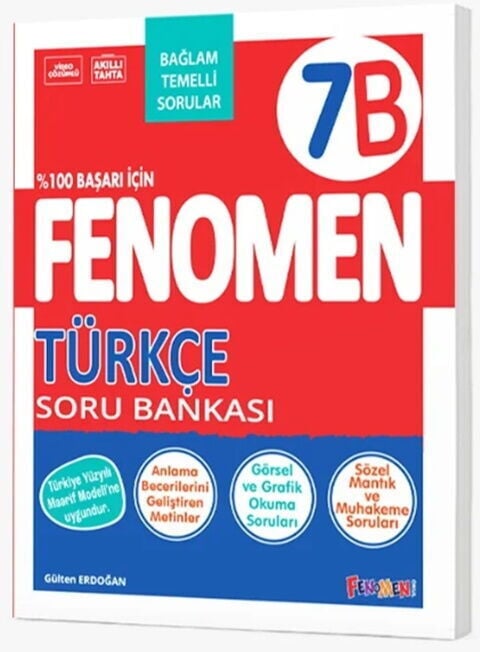 Fenomen Okul Yayınları 7. Sınıf Türkçe B Fenomen Soru Bankası