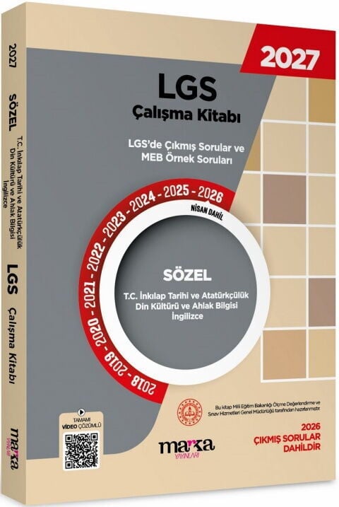 Marka Yayınları 2027 MEB LGS Sözel İnkılap Tarihi Çalışma Kitabı Çıkmış Sorular ve Örnek Sorular