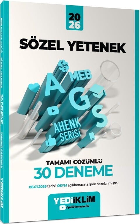 Yediiklim Yayınları 2026 MEB AGS Ahenk Sözel Yetenek Tamamı Çözümlü 30 Deneme