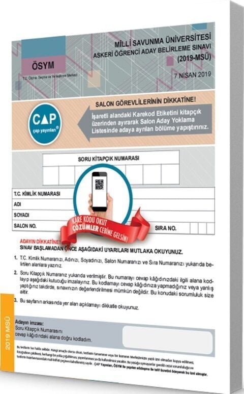 Çap Yayınları 2019 MSÜ Tıpkı Basım