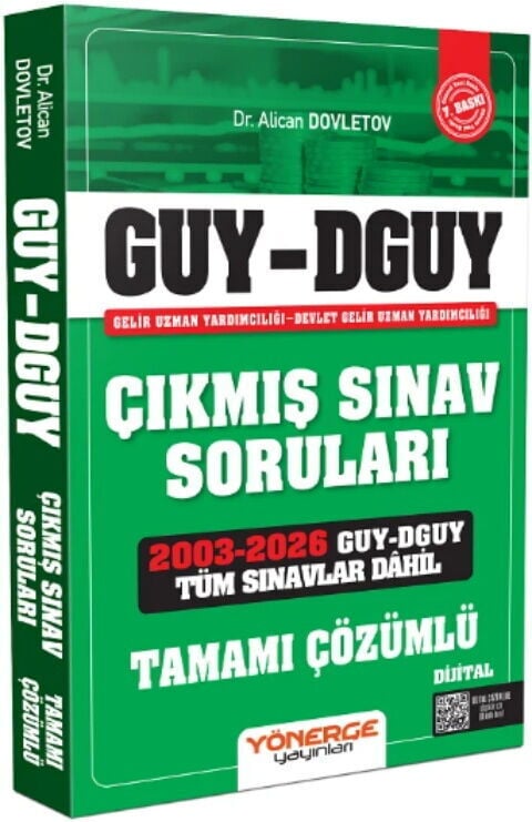Yönerge Yayınları GUY DGUY Gelir Uzman Yardımcılığı Çıkmış Sınav Soruları