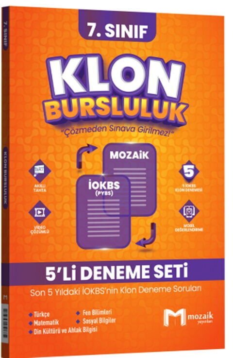 Mozaik Yayınları 7. Sınıf Klon 5 li Deneme Seti
