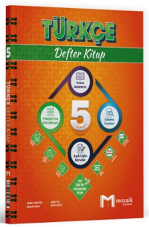 Mozaik Yayınları 5. Sınıf Türkçe Defter Kitap