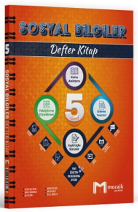 Mozaik Yayınları 5. Sınıf Sosyal Bilgiler Defter Kitap