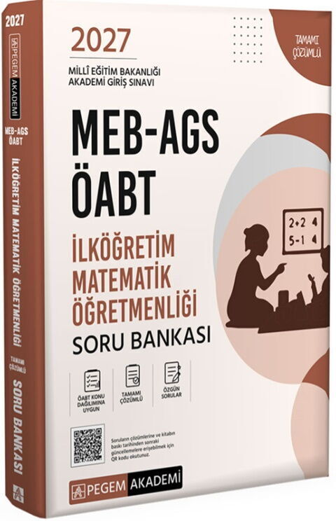 Pegem Akademi 2027 MEB AGS ÖABT İlköğretim Matematik Öğretmenliği Tamamı Çözümlü Soru Bankası