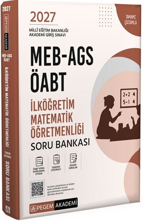 Pegem Akademi 2027 MEB AGS ÖABT İlköğretim Matematik Öğretmenliği Tamamı Çözümlü Soru Bankası