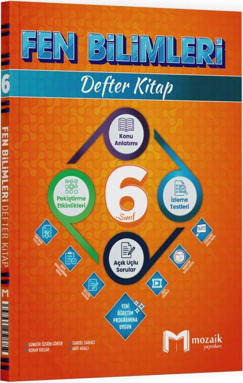 Mozaik Yayınları 6. Sınıf Fen Bilimleri Defter Kitap