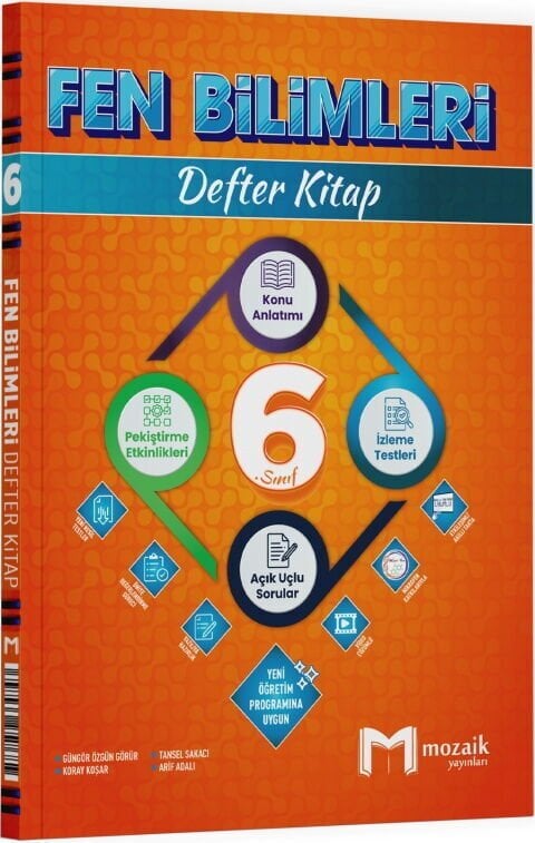 Mozaik Yayınları 6. Sınıf Fen Bilimleri Defter Kitap