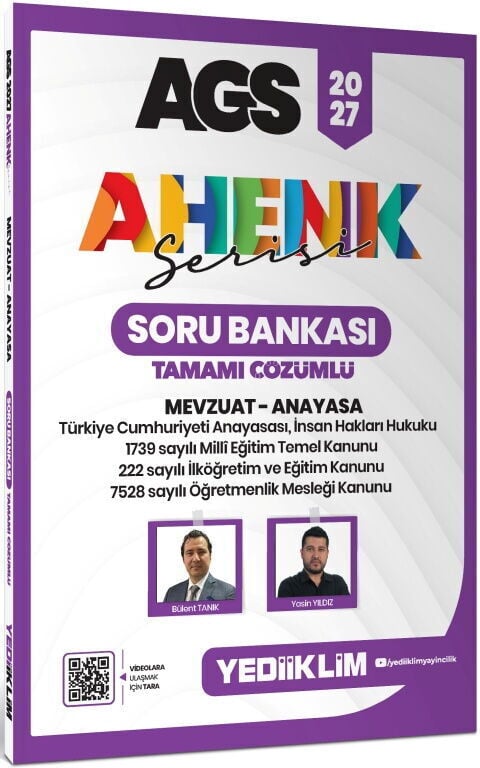 Yediiklim 2027 AGS Ahenk Serisi Mevzuat Anayasa Tamamı Çözümlü Soru Bankası