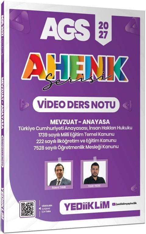 Yediiklim 2027 AGS Ahenk Serisi Mevzuat Anayasa Video Ders Notu